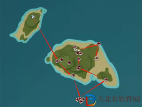 原神刀鐔高效采集路線圖