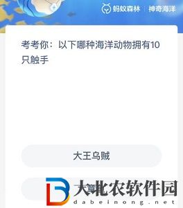 神奇海洋8月16日答案-以下哪種海洋動物擁有10只觸手