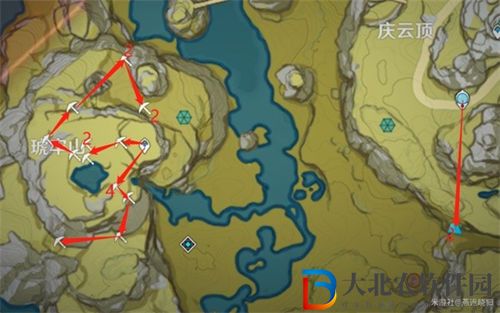 原神3.3璃月石珀采集路線圖