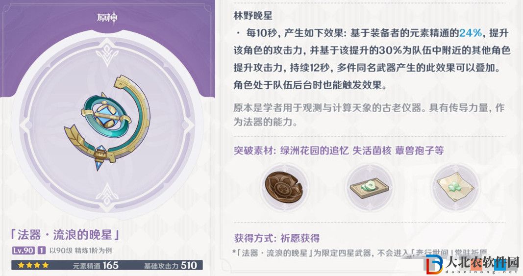 原神流浪的晚星適合誰