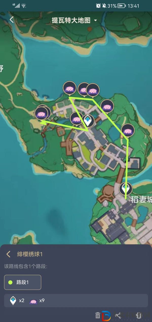 原神緋櫻繡球采集路線(xiàn)路線(xiàn)一覽