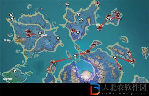 原神刀鐔高效采集路線圖