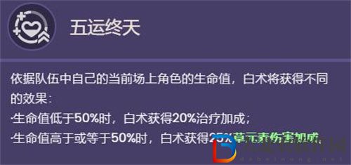 原神白術(shù)技能天賦效果詳情攻略