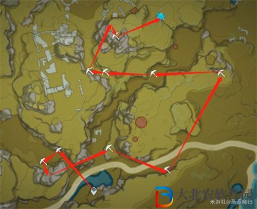 原神3.3璃月石珀采集路線圖