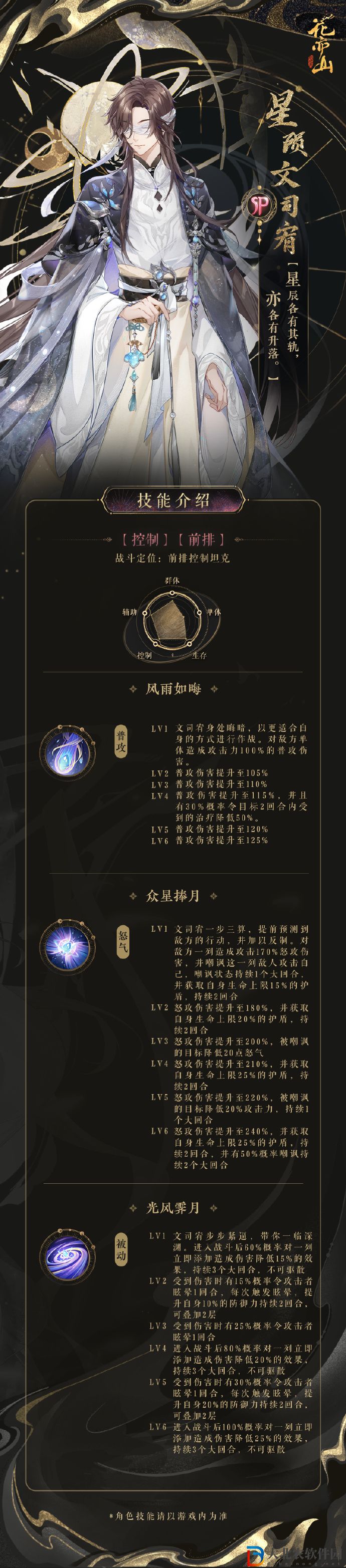 花亦山心之月sp星隕文司宥怎么樣-星隕文司宥技能介紹