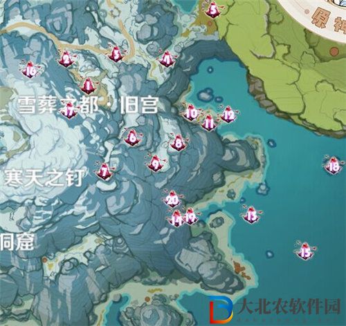 《原神》所有緋紅玉髓位置