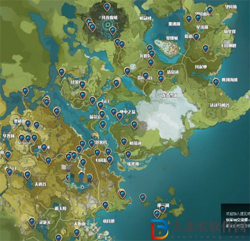 原神冰霧花采集路線分布圖