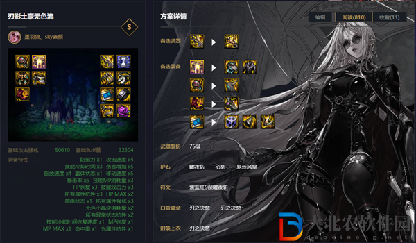 dnf110版本刃影裝備搭配