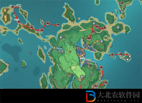 原神刀鐔高效采集路線圖