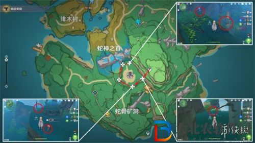 原神血斛采集路線分布圖