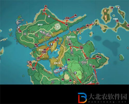 原神刀鐔高效采集路線圖