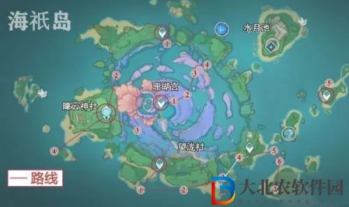 原神飄浮靈海祁島速刷路線圖一覽