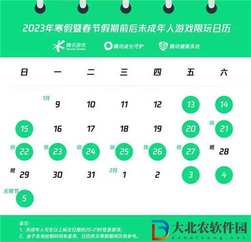 王者榮耀2023春節(jié)未成年游戲時(shí)間介紹