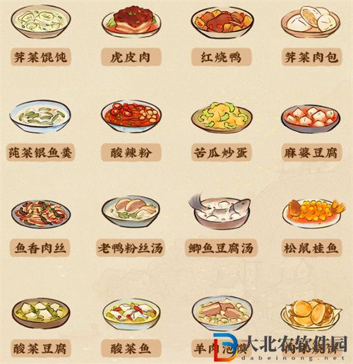 桃源深處有人家食譜配方詳情攻略