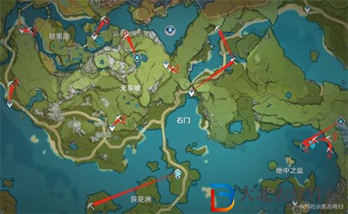 原神3.3璃月石珀采集路線圖
