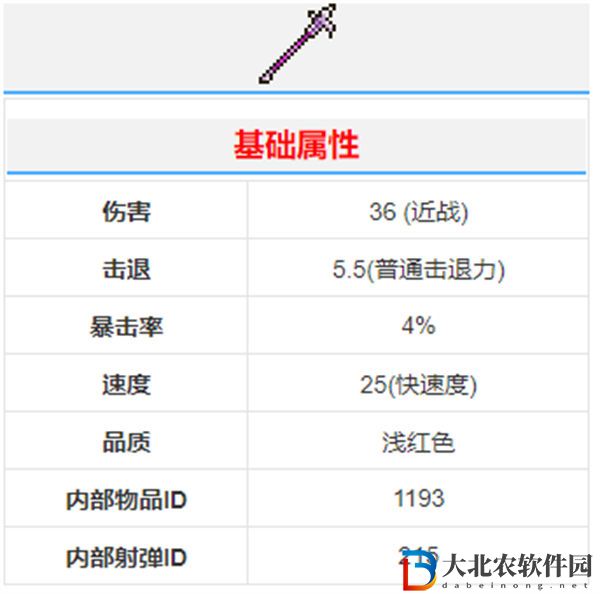 泰拉瑞亞山銅長戟武器介紹