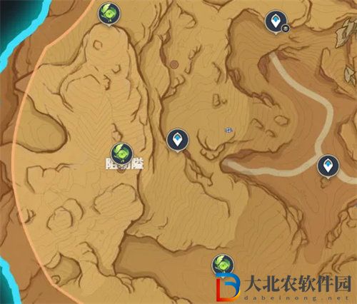 原神荒石蒼漠草神瞳位置詳情大全