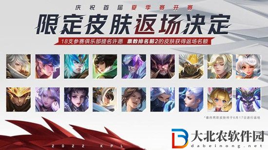 王者榮耀夏季賽返場皮膚有哪些2022-夏季賽返場皮膚一覽2022