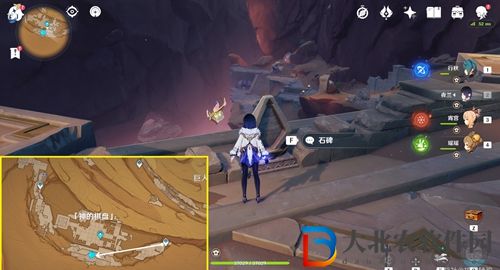 原神千壑沙地無名的石碑位置大全