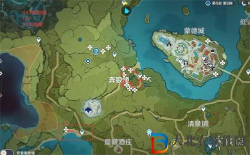 原神小燈草快速采集路線圖