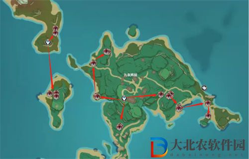 原神刀鐔高效采集路線圖