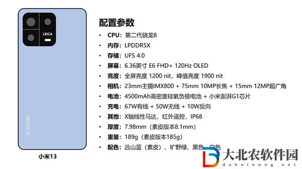 小米13詳細參數介紹