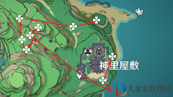 原神3.3神里綾人突破材料緋櫻繡球高效采集路線