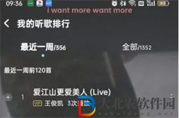 酷狗音樂最近一周聽歌排行查看方法