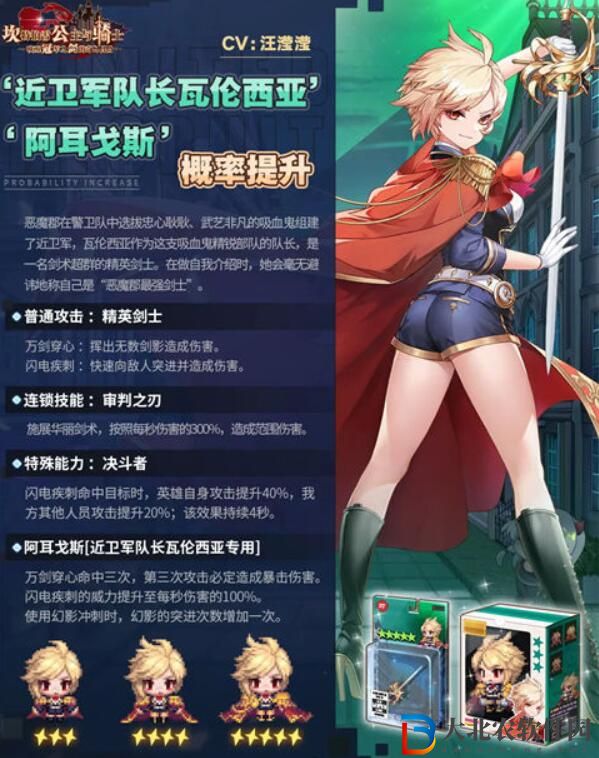 坎公騎冠劍瓦倫西亞角色介紹