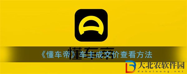 懂車帝怎么看車主成交價