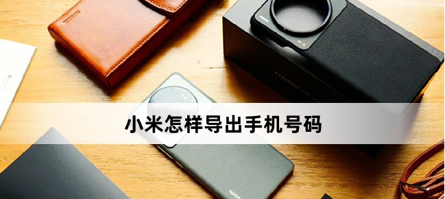 小米怎樣導出手機號碼（小米導出手機號碼方法）