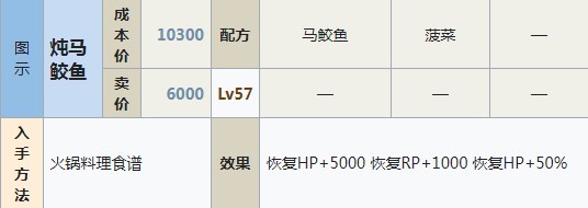 符文工房5燉馬鮫魚怎么做？符文工房5燉馬鮫魚做法