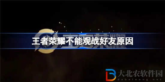 王者榮耀為什么不能觀戰(zhàn)好友 王者榮耀不能觀戰(zhàn)好友解決方法