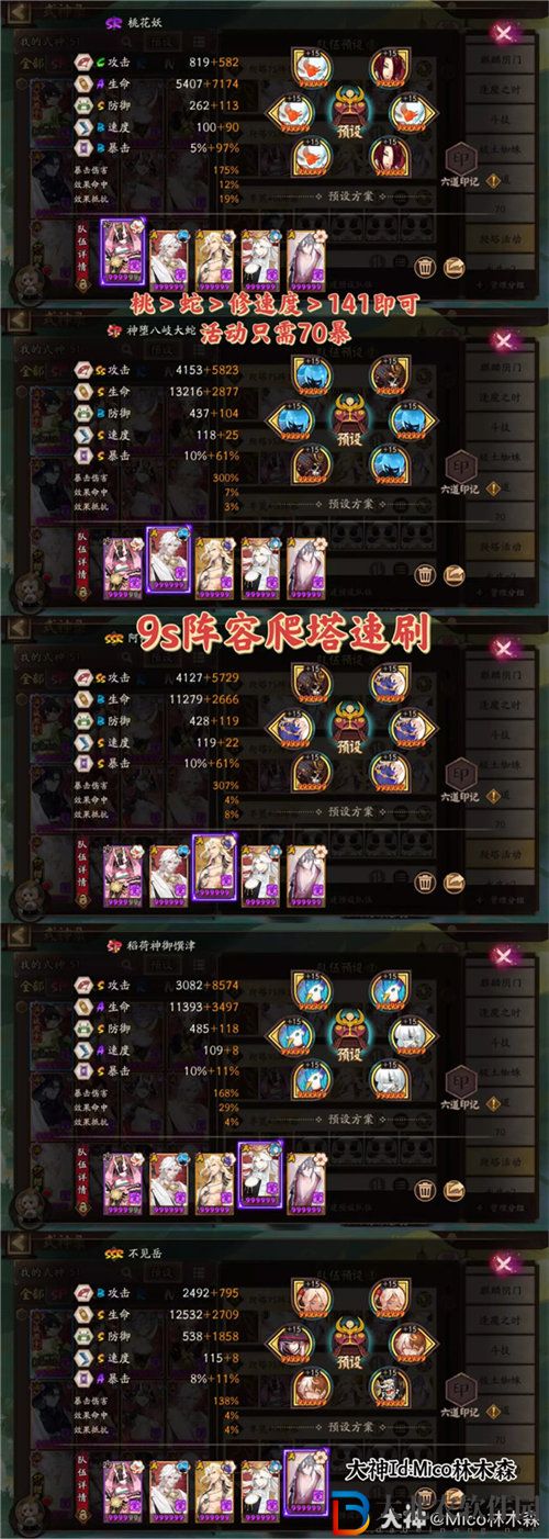 陰陽師天照活動爬塔陣容怎么搭配