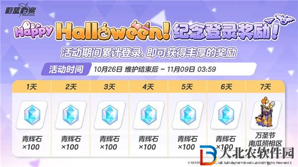 蔚藍檔案萬圣節簽到獎勵怎么樣