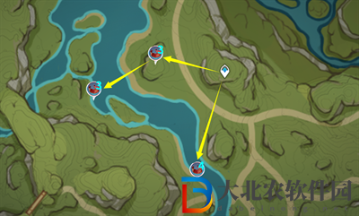 原神紅綢采集路線
