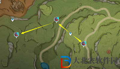 原神紅綢采集路線