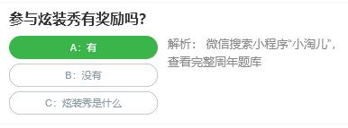 參與炫裝秀有獎勵嗎