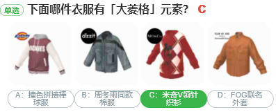 下面哪件衣服有大菱格元素