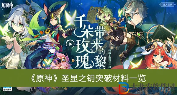 原神圣顯之鑰突破材料
