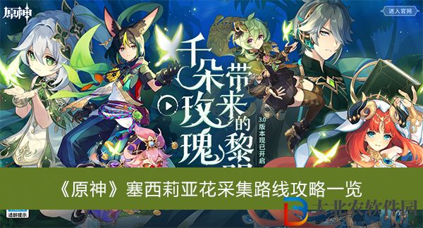 原神塞西莉亞花采集路線攻略