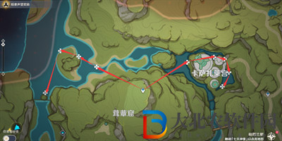 原神3.0月蓮采集路線圖