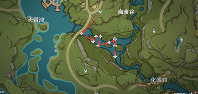 原神3.0月蓮采集路線圖