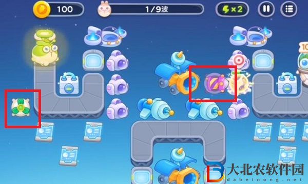 保衛(wèi)蘿卜4太空穿越第43關(guān)通關(guān)攻略