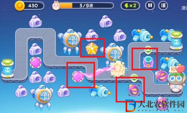 保衛蘿卜4太空穿越第42關通關攻略