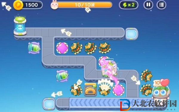 保衛蘿卜4太空穿越第44關通關攻略