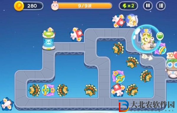 保衛蘿卜4太空穿越第36關通關攻略