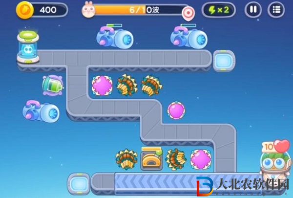 保衛蘿卜4太空穿越第44關通關攻略