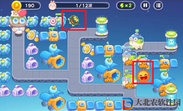 保衛(wèi)蘿卜4太空穿越第40關(guān)通關(guān)攻略