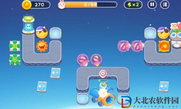 保衛(wèi)蘿卜4太空穿越第43關(guān)通關(guān)攻略
